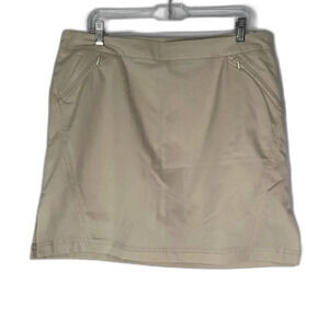 Callaway NWT  Beige Front Zip Pocket Golf Skort Size 12 Large